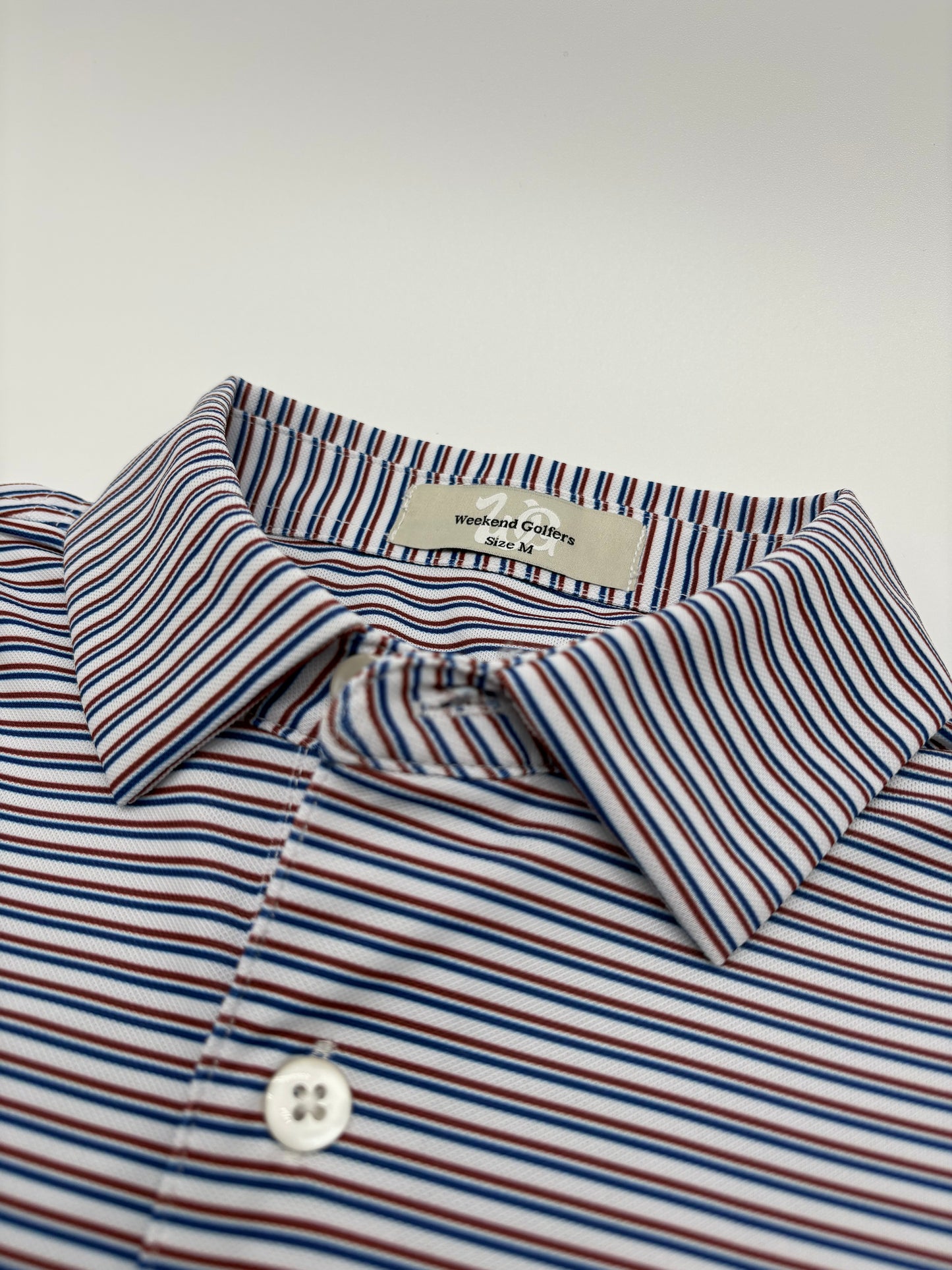 The Harold Active Polo - White/Blue/Red